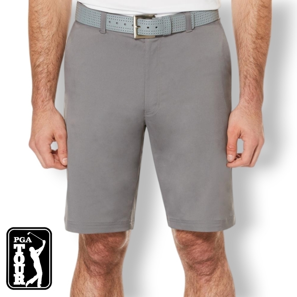 2/$30 Men's PGA Tour Apparel Flat Front Active Waistband Golf Short